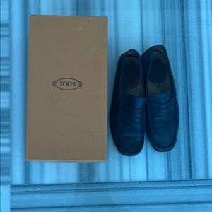 Tod's Black Leather Loafers